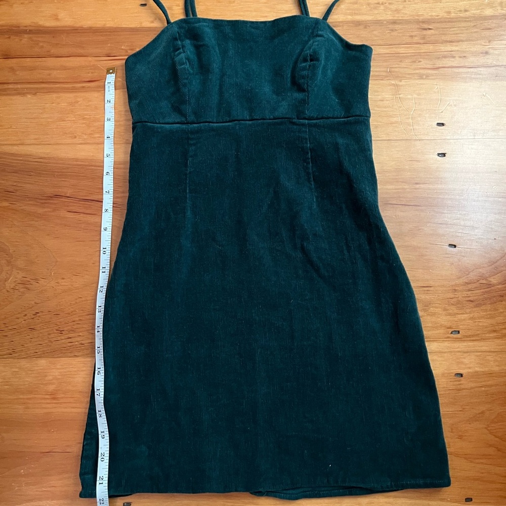 Lottie Moss Women’s Corduroy Dress. Dark Green. Size Small